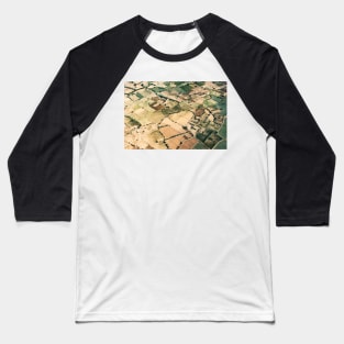 Aerial Shot of Plots of Farmland in South East Asia Baseball T-Shirt